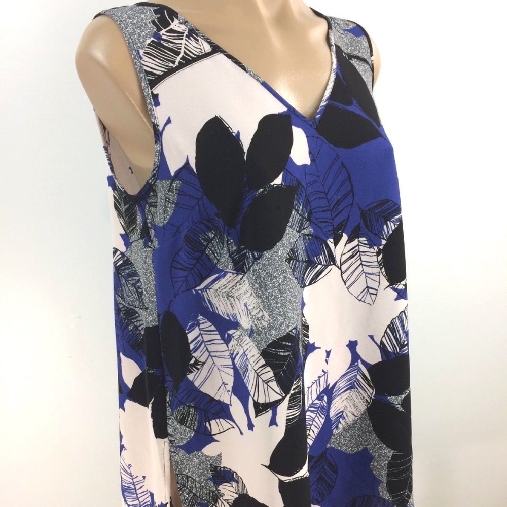 🆕V-Neck Floral Hi-Low Tank Top - Picture 2 of 5